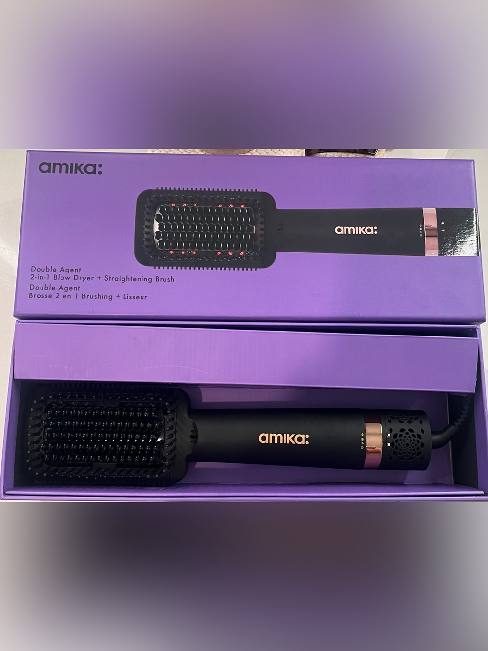 Anika double agent 2 in 1 blow dryer + straightening brush